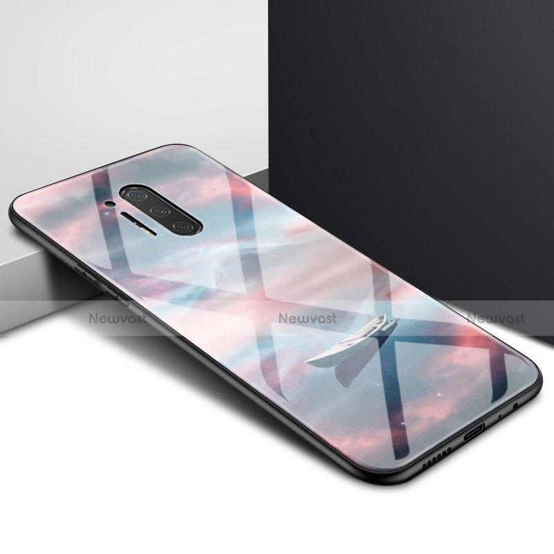 Silicone Frame Fashionable Pattern Mirror Case Cover for OnePlus 8 Pro Mixed