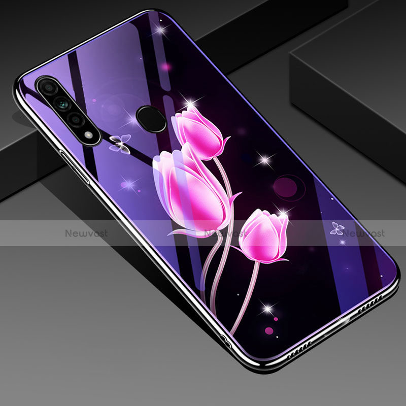 Silicone Frame Fashionable Pattern Mirror Case Cover for Oppo A8