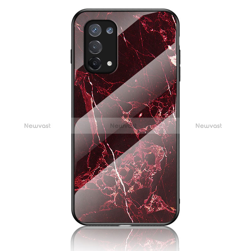 Silicone Frame Fashionable Pattern Mirror Case Cover for Oppo A95 4G