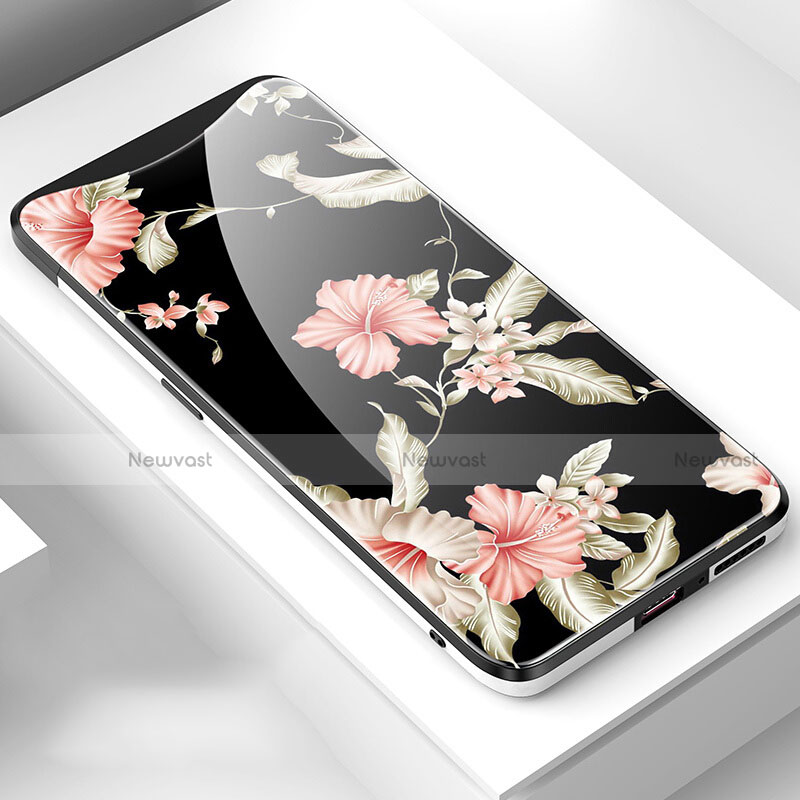 Silicone Frame Fashionable Pattern Mirror Case Cover for Oppo Find X