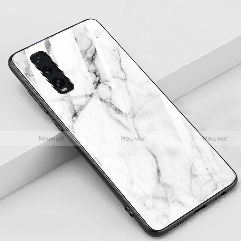 Silicone Frame Fashionable Pattern Mirror Case Cover for Oppo Find X2