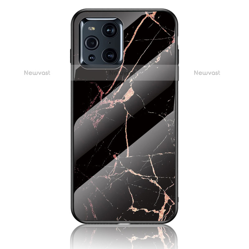Silicone Frame Fashionable Pattern Mirror Case Cover for Oppo Find X3 Pro 5G