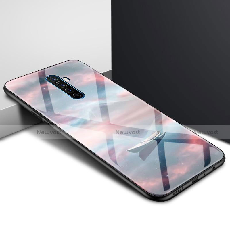 Silicone Frame Fashionable Pattern Mirror Case Cover for Oppo Reno Ace