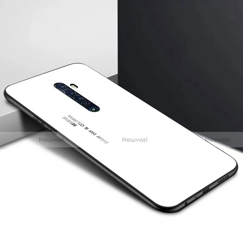 Silicone Frame Fashionable Pattern Mirror Case Cover for Oppo Reno2