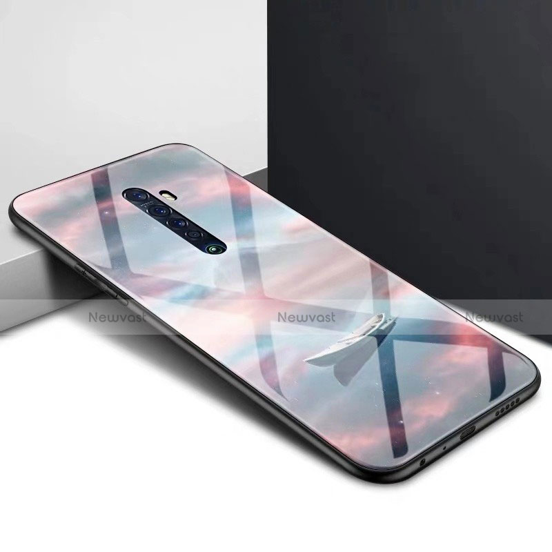 Silicone Frame Fashionable Pattern Mirror Case Cover for Oppo Reno2