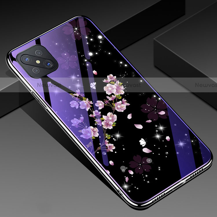 Silicone Frame Fashionable Pattern Mirror Case Cover for Oppo Reno4 Z 5G