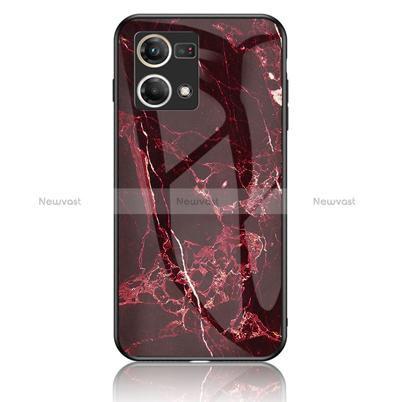 Silicone Frame Fashionable Pattern Mirror Case Cover for Oppo Reno7 4G