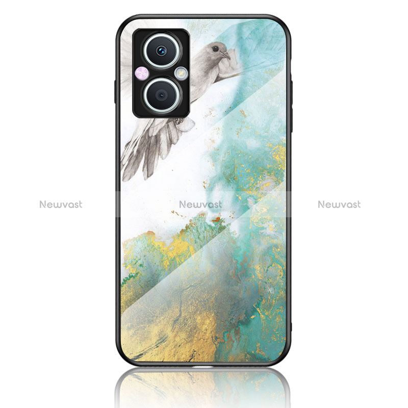 Silicone Frame Fashionable Pattern Mirror Case Cover for Oppo Reno7 Lite 5G