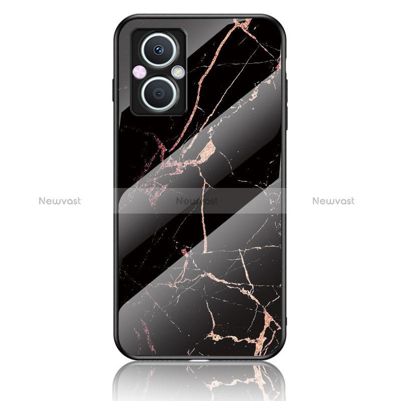 Silicone Frame Fashionable Pattern Mirror Case Cover for Oppo Reno7 Lite 5G