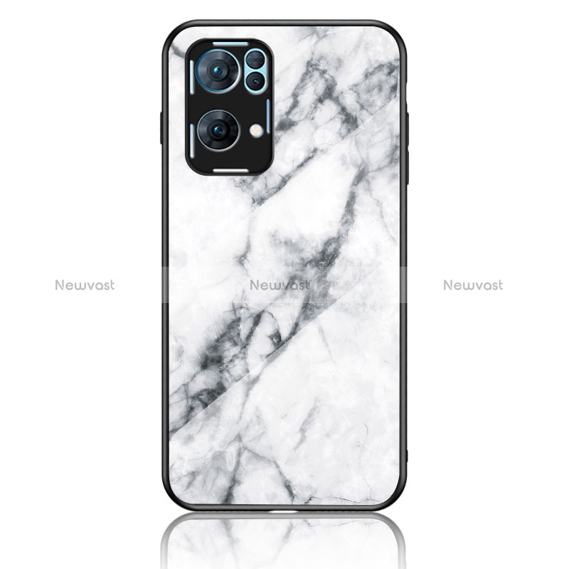 Silicone Frame Fashionable Pattern Mirror Case Cover for Oppo Reno7 Pro 5G