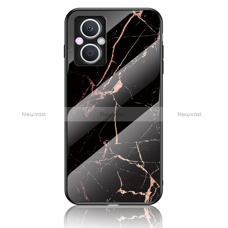 Silicone Frame Fashionable Pattern Mirror Case Cover for Oppo Reno7 Z 5G