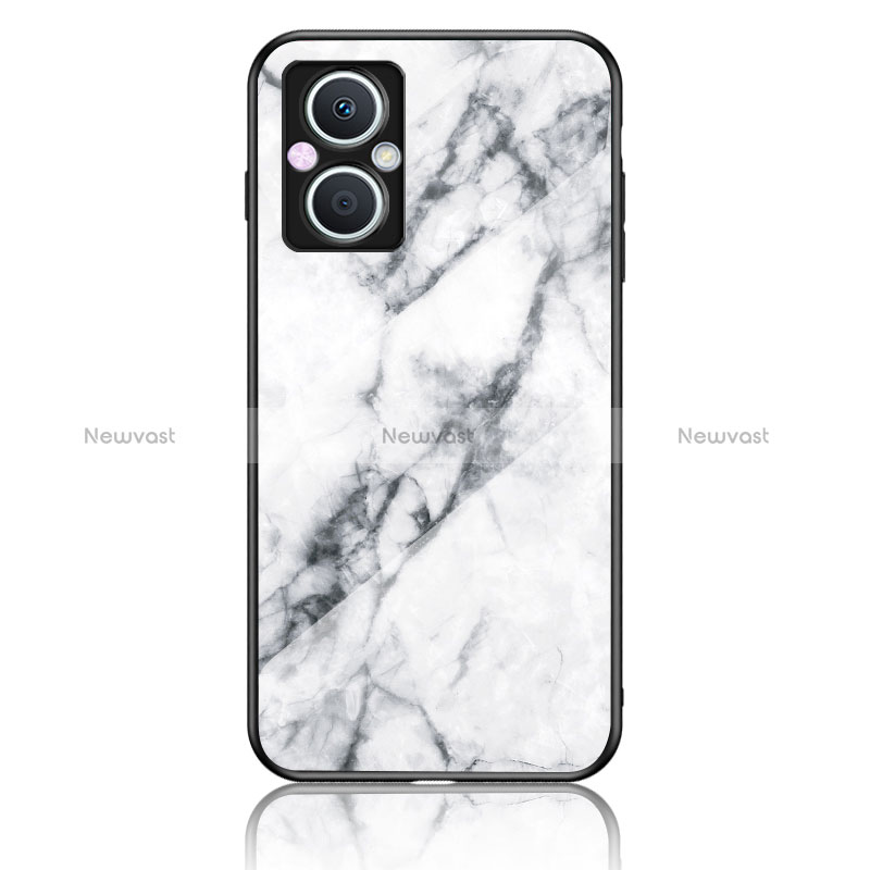 Silicone Frame Fashionable Pattern Mirror Case Cover for Oppo Reno8 Lite 5G