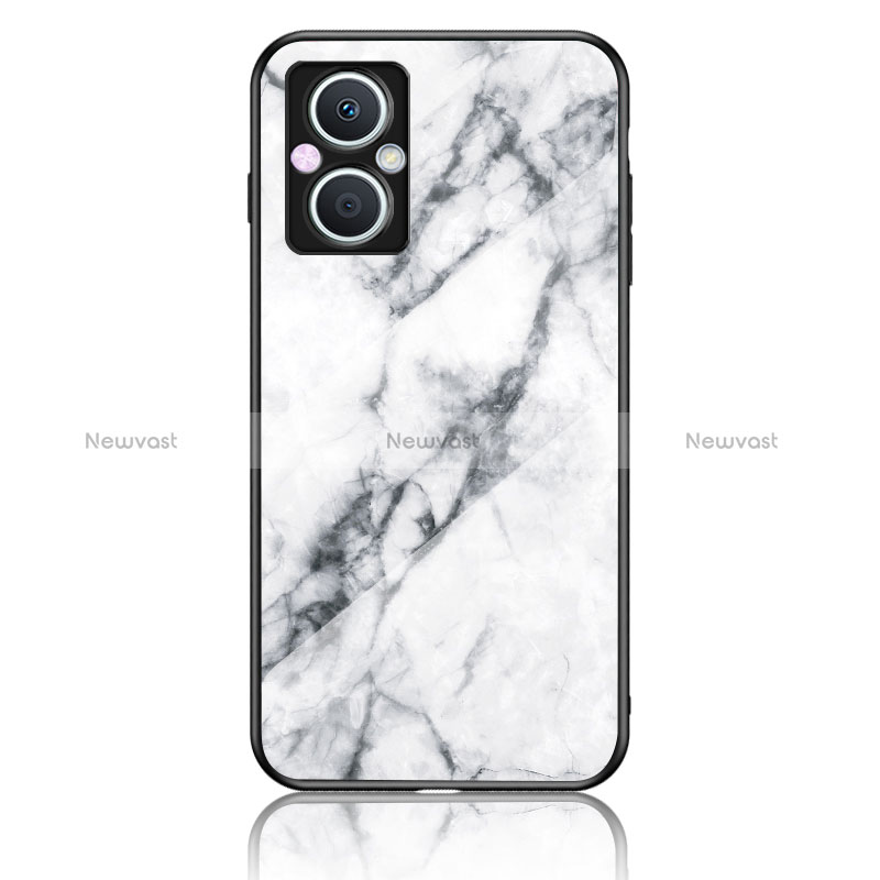 Silicone Frame Fashionable Pattern Mirror Case Cover for Oppo Reno8 Z 5G