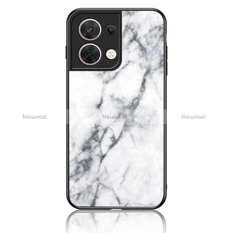 Silicone Frame Fashionable Pattern Mirror Case Cover for Oppo Reno9 5G