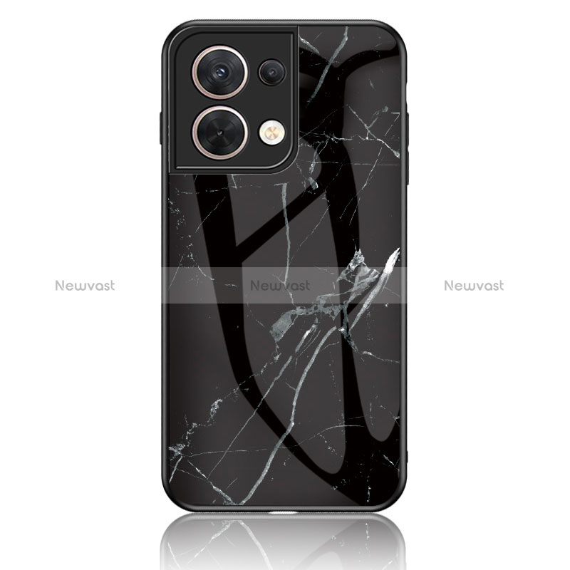 Silicone Frame Fashionable Pattern Mirror Case Cover for Oppo Reno9 Pro 5G