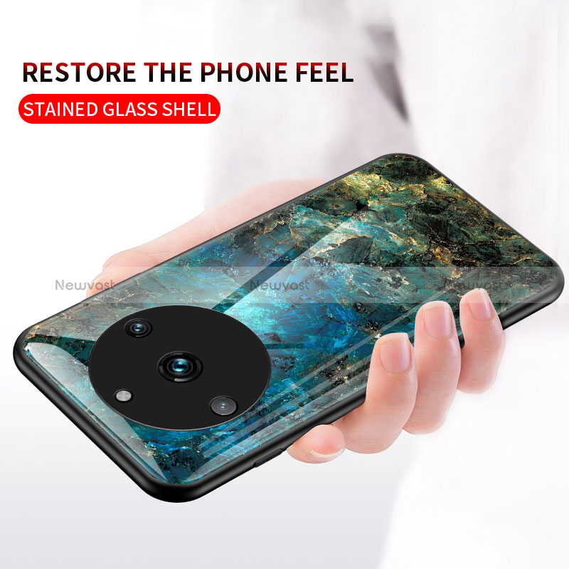 Silicone Frame Fashionable Pattern Mirror Case Cover for Realme 11 Pro+ Plus 5G