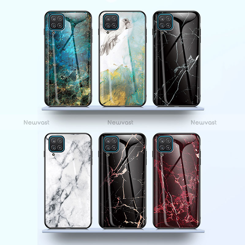 Silicone Frame Fashionable Pattern Mirror Case Cover for Samsung Galaxy A12 Nacho