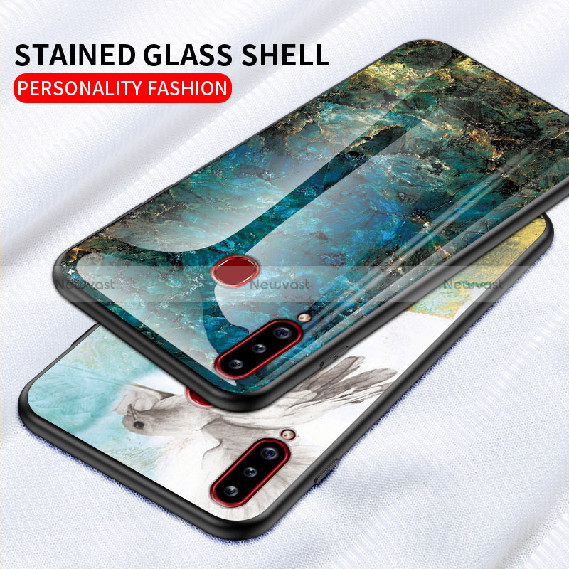 Silicone Frame Fashionable Pattern Mirror Case Cover for Samsung Galaxy A20s