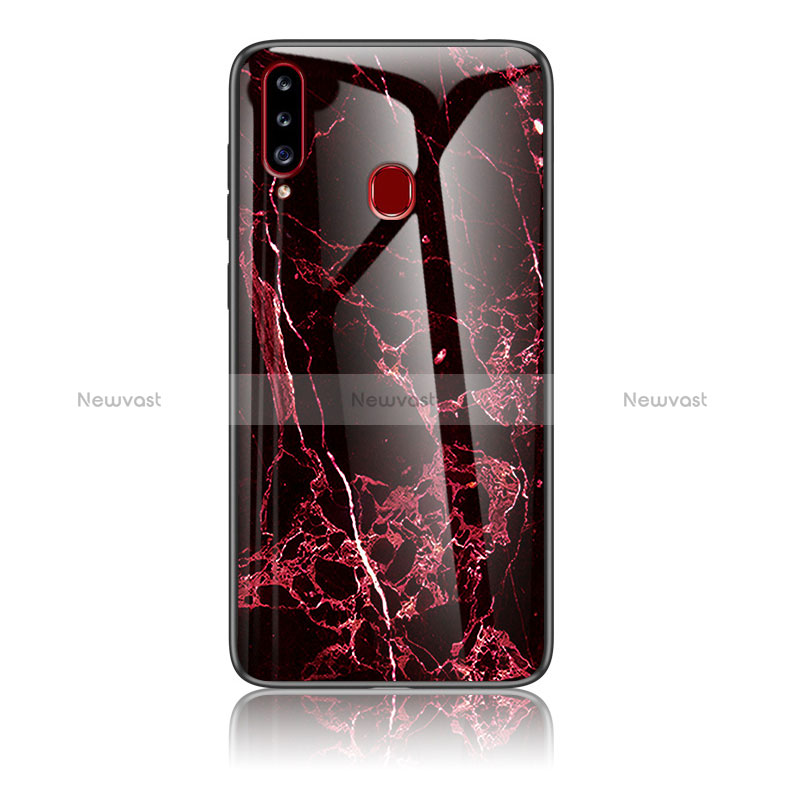 Silicone Frame Fashionable Pattern Mirror Case Cover for Samsung Galaxy A20s