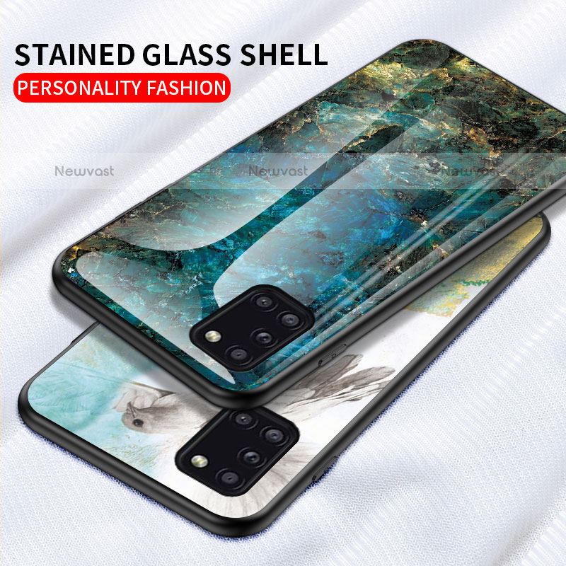 Silicone Frame Fashionable Pattern Mirror Case Cover for Samsung Galaxy A31