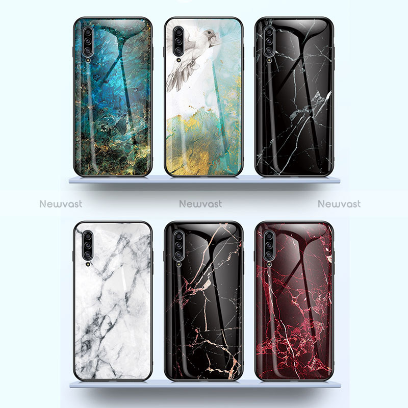 Silicone Frame Fashionable Pattern Mirror Case Cover for Samsung Galaxy A50