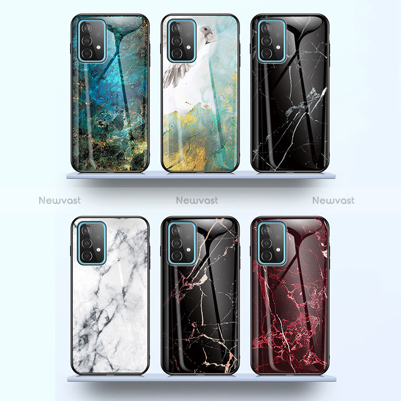 Silicone Frame Fashionable Pattern Mirror Case Cover for Samsung Galaxy A52 5G
