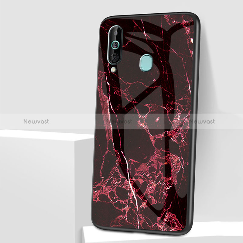 Silicone Frame Fashionable Pattern Mirror Case Cover for Samsung Galaxy A60