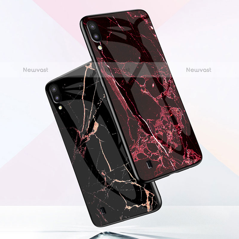 Silicone Frame Fashionable Pattern Mirror Case Cover for Samsung Galaxy M10