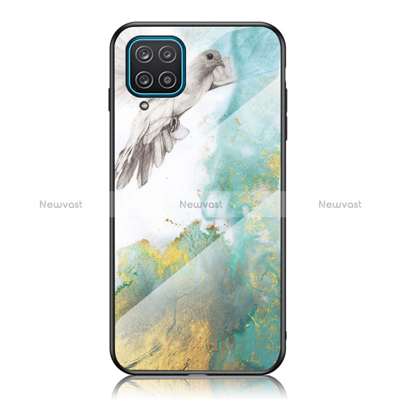 Silicone Frame Fashionable Pattern Mirror Case Cover for Samsung Galaxy M12