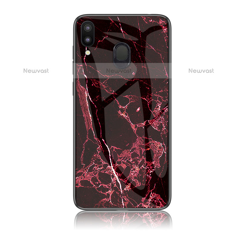 Silicone Frame Fashionable Pattern Mirror Case Cover for Samsung Galaxy M20