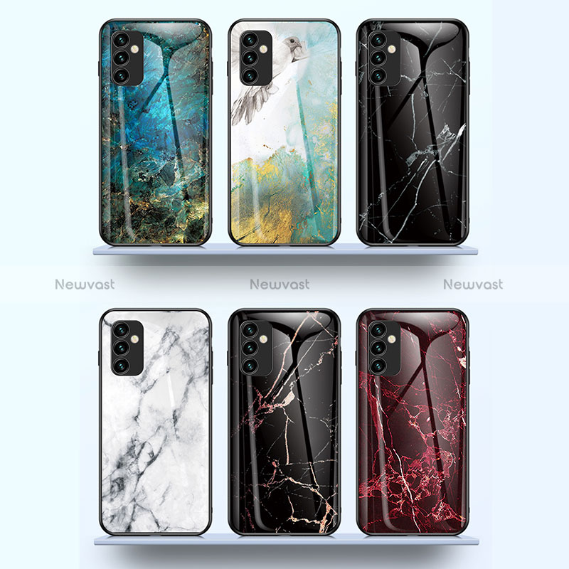 Silicone Frame Fashionable Pattern Mirror Case Cover for Samsung Galaxy M23 5G