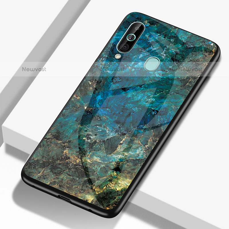 Silicone Frame Fashionable Pattern Mirror Case Cover for Samsung Galaxy M40