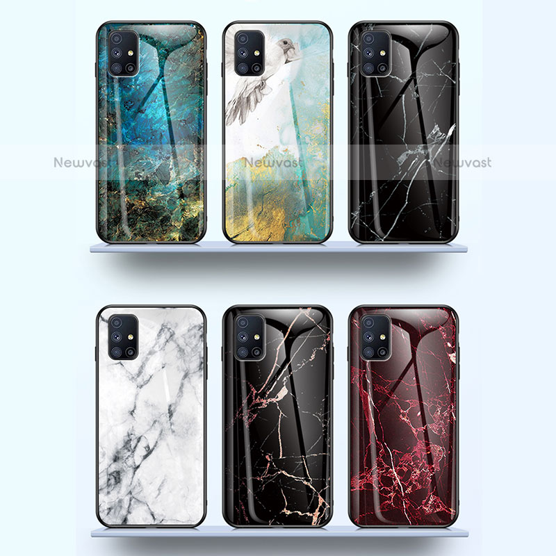 Silicone Frame Fashionable Pattern Mirror Case Cover for Samsung Galaxy M51