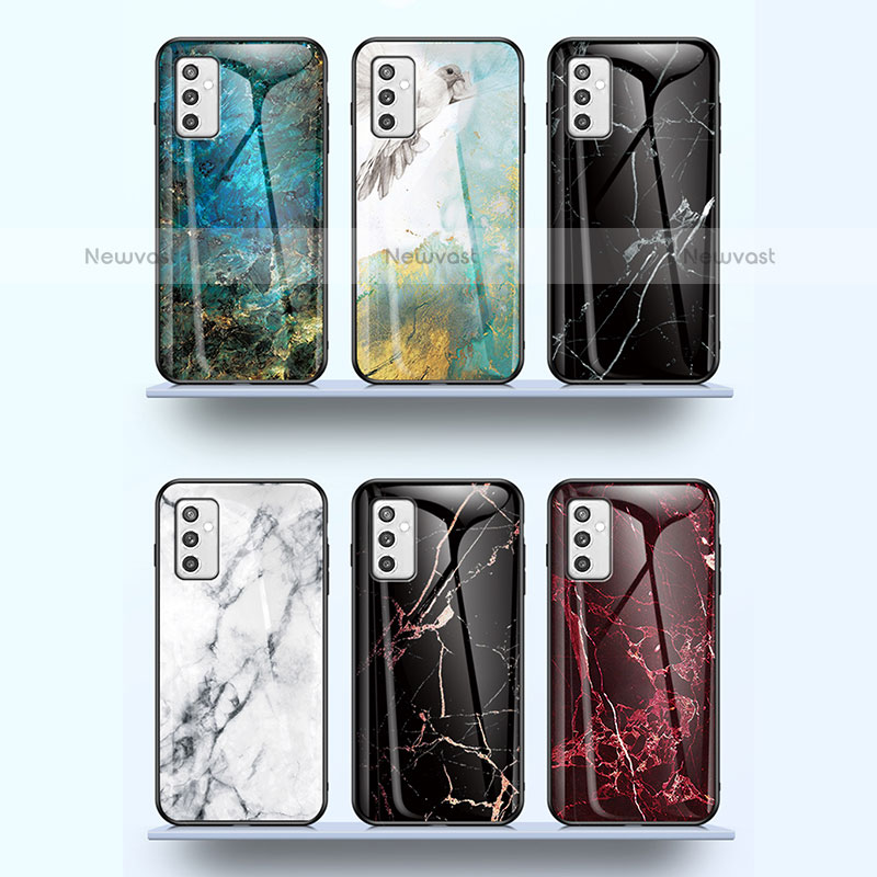 Silicone Frame Fashionable Pattern Mirror Case Cover for Samsung Galaxy M52 5G