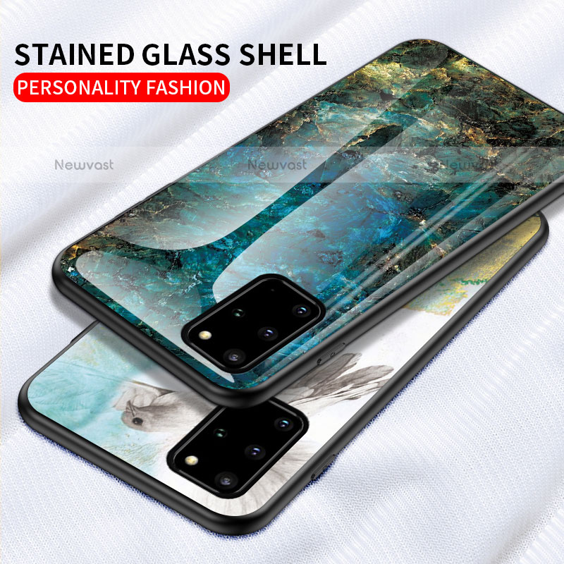 Silicone Frame Fashionable Pattern Mirror Case Cover for Samsung Galaxy S20 Plus