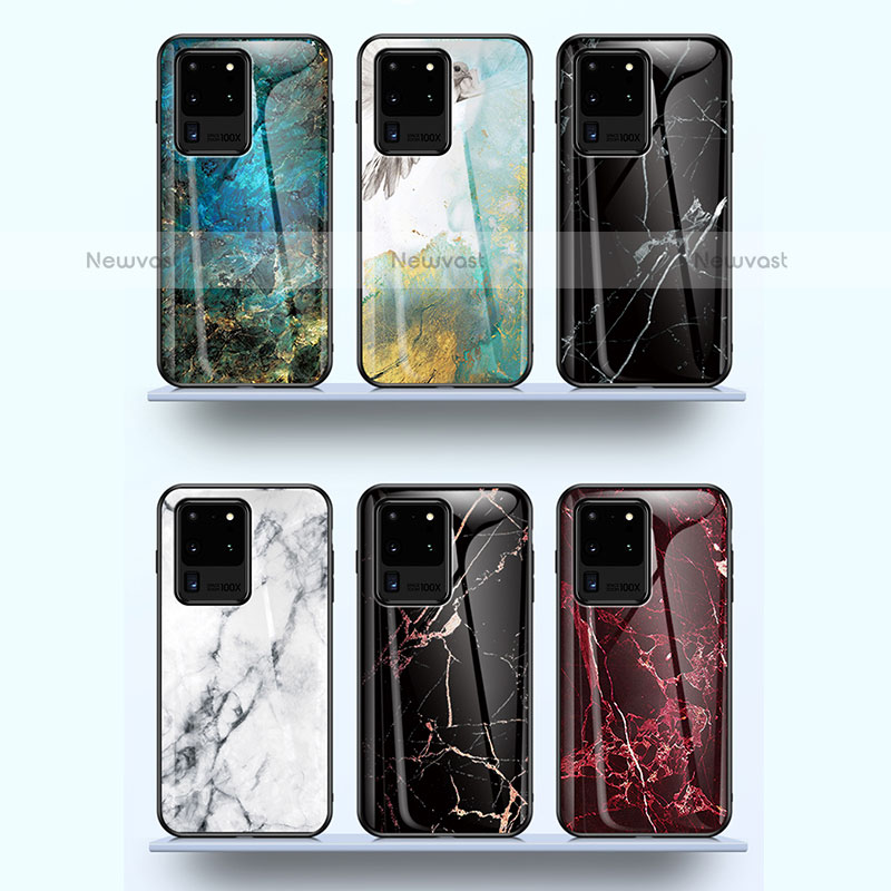 Silicone Frame Fashionable Pattern Mirror Case Cover for Samsung Galaxy S20 Ultra 5G