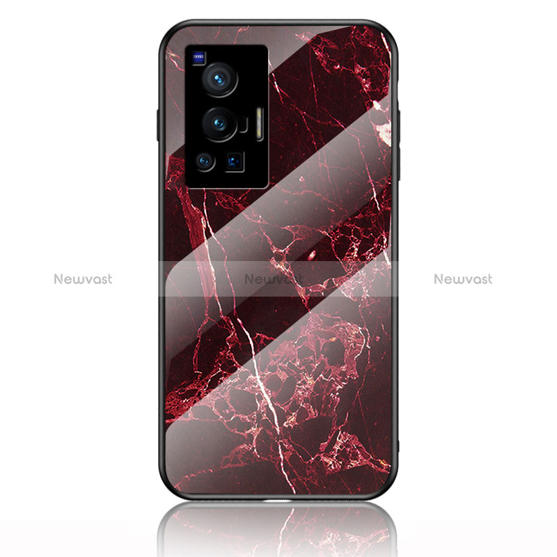Silicone Frame Fashionable Pattern Mirror Case Cover for Vivo X70 Pro 5G