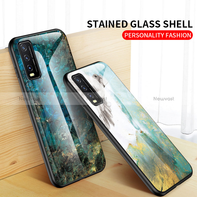 Silicone Frame Fashionable Pattern Mirror Case Cover for Vivo Y20s