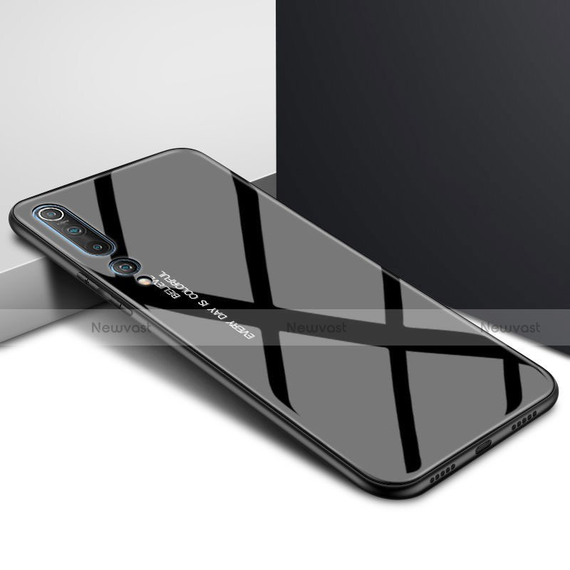 Silicone Frame Fashionable Pattern Mirror Case Cover for Xiaomi Mi 10 Pro
