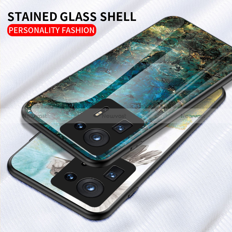 Silicone Frame Fashionable Pattern Mirror Case Cover for Xiaomi Mi Mix 4 5G
