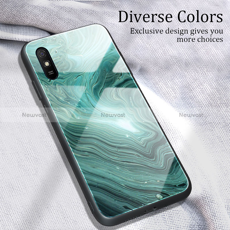 Silicone Frame Fashionable Pattern Mirror Case Cover JM1 for Xiaomi Redmi 9AT