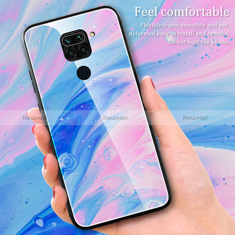 Silicone Frame Fashionable Pattern Mirror Case Cover JM1 for Xiaomi Redmi Note 9