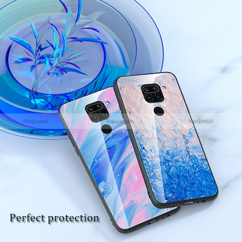 Silicone Frame Fashionable Pattern Mirror Case Cover JM1 for Xiaomi Redmi Note 9