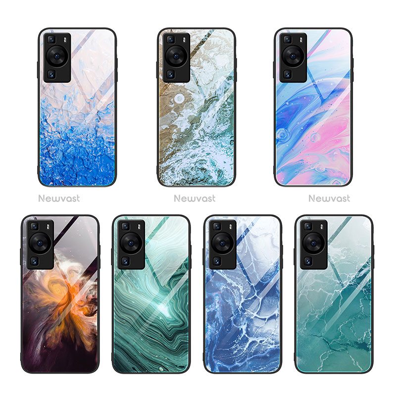 Silicone Frame Fashionable Pattern Mirror Case Cover JM3 for Huawei P60