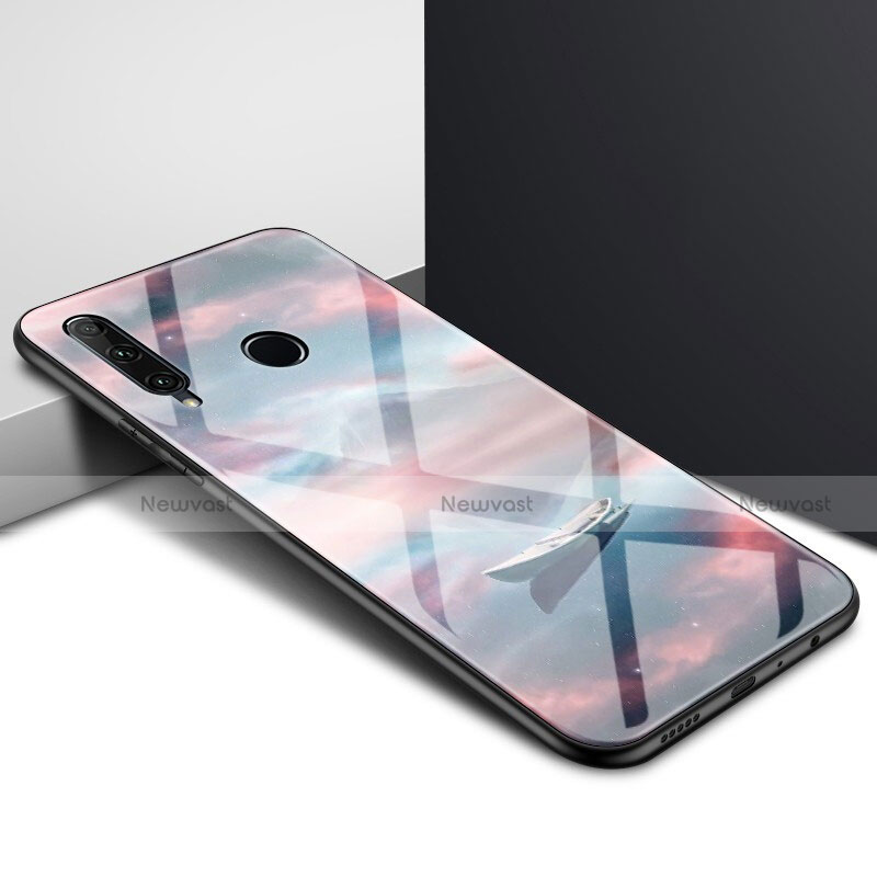 Silicone Frame Fashionable Pattern Mirror Case Cover K01 for Huawei P Smart+ Plus (2019)