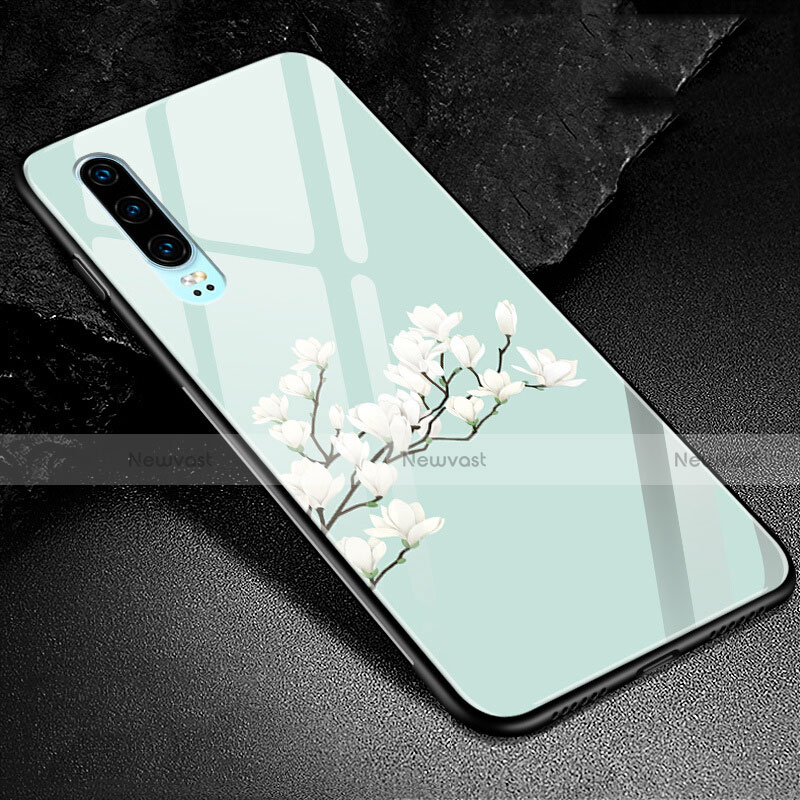Silicone Frame Fashionable Pattern Mirror Case Cover K01 for Huawei P30