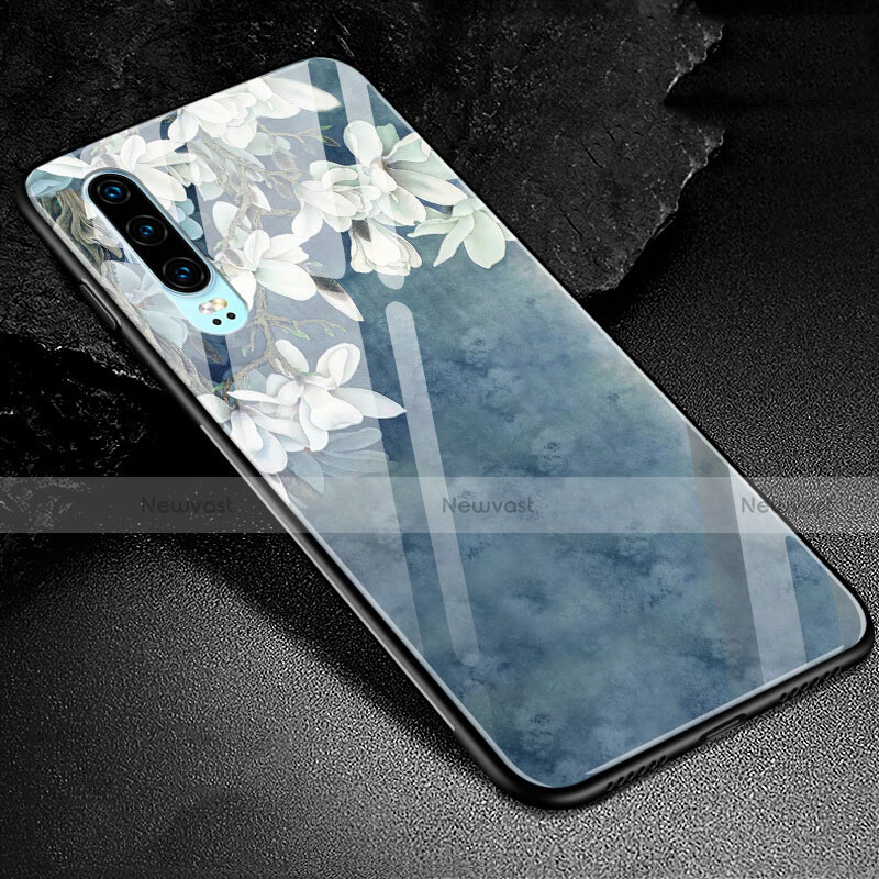 Silicone Frame Fashionable Pattern Mirror Case Cover K01 for Huawei P30