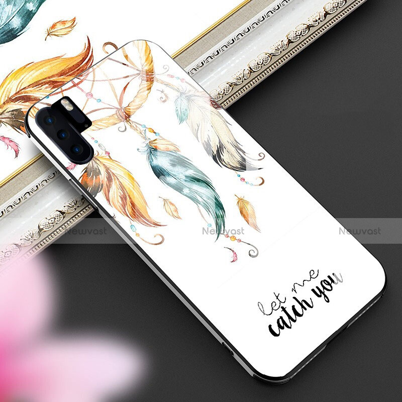 Silicone Frame Fashionable Pattern Mirror Case Cover K01 for Huawei P30 Pro