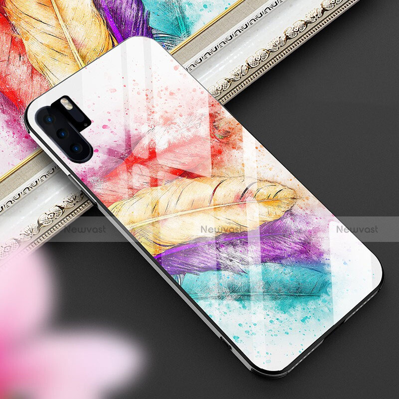 Silicone Frame Fashionable Pattern Mirror Case Cover K01 for Huawei P30 Pro Colorful