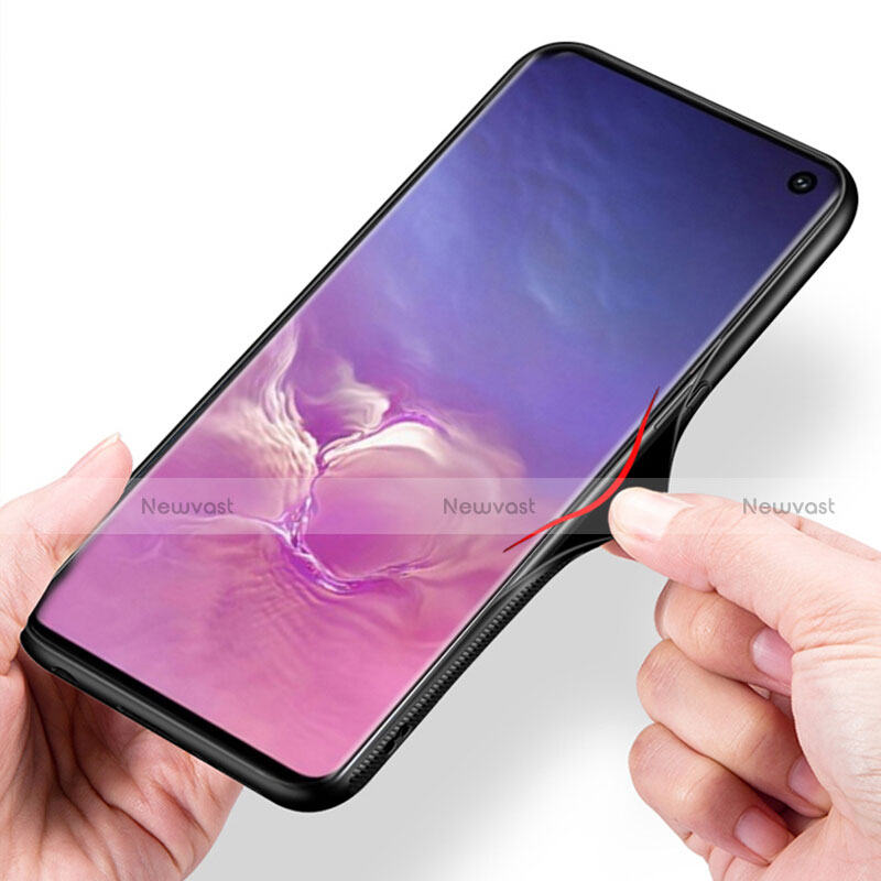 Silicone Frame Fashionable Pattern Mirror Case Cover K01 for Samsung Galaxy S10